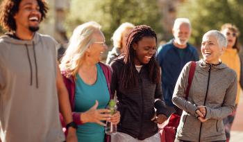 Group of people on a recovery walk.